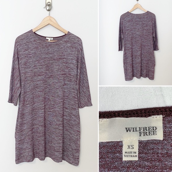 Wilfred Free Aritzia Purple Space Dye Cober Dress - Picture 2 of 8